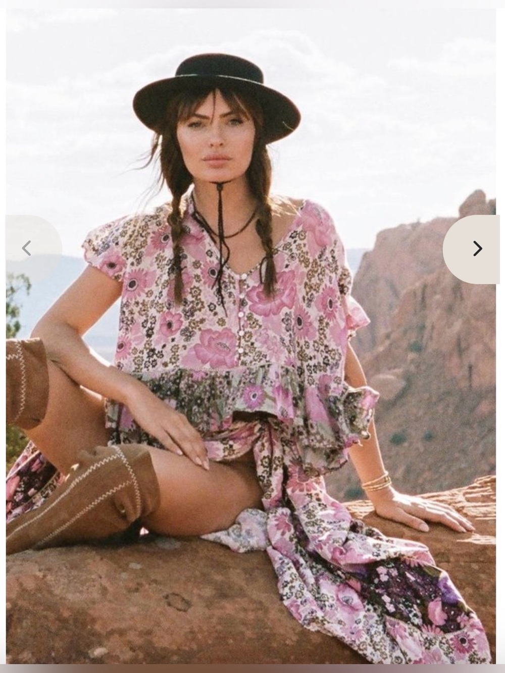 NWT Spell And The Gypsy collective Desert Daisy Flutter Blouse-Lilac, Size XS